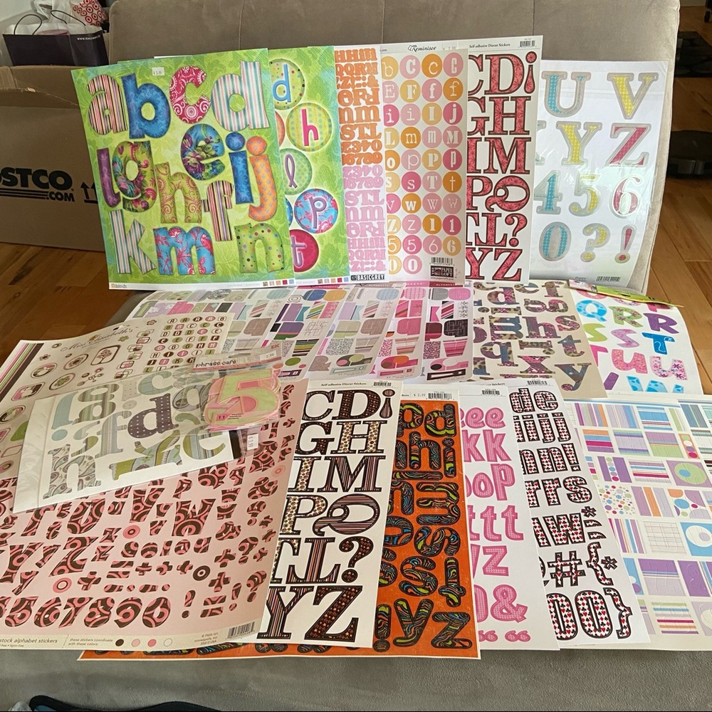 Extra Large Alphabet Sheet Sticker Collection
